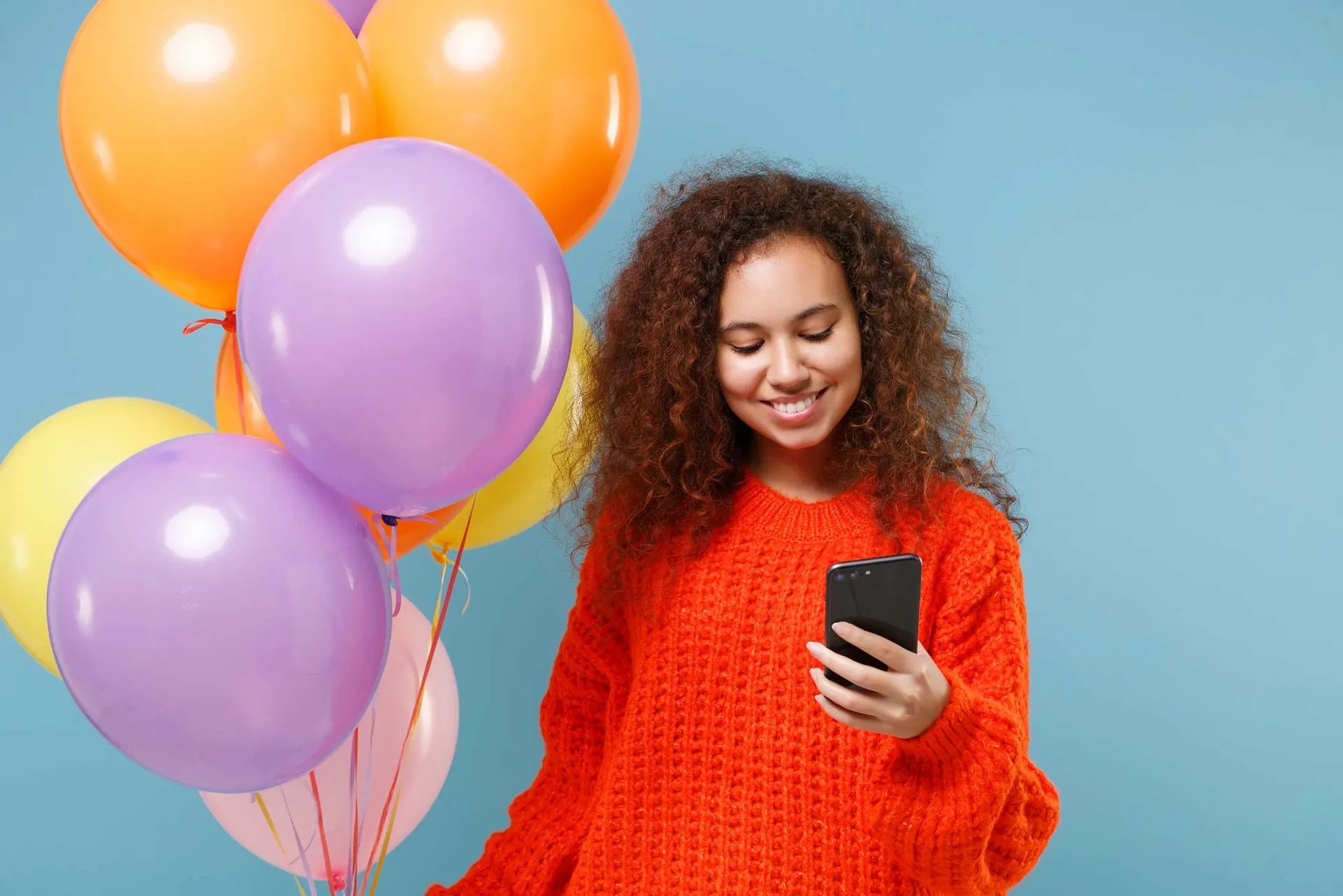 A mobile phone showing a text message