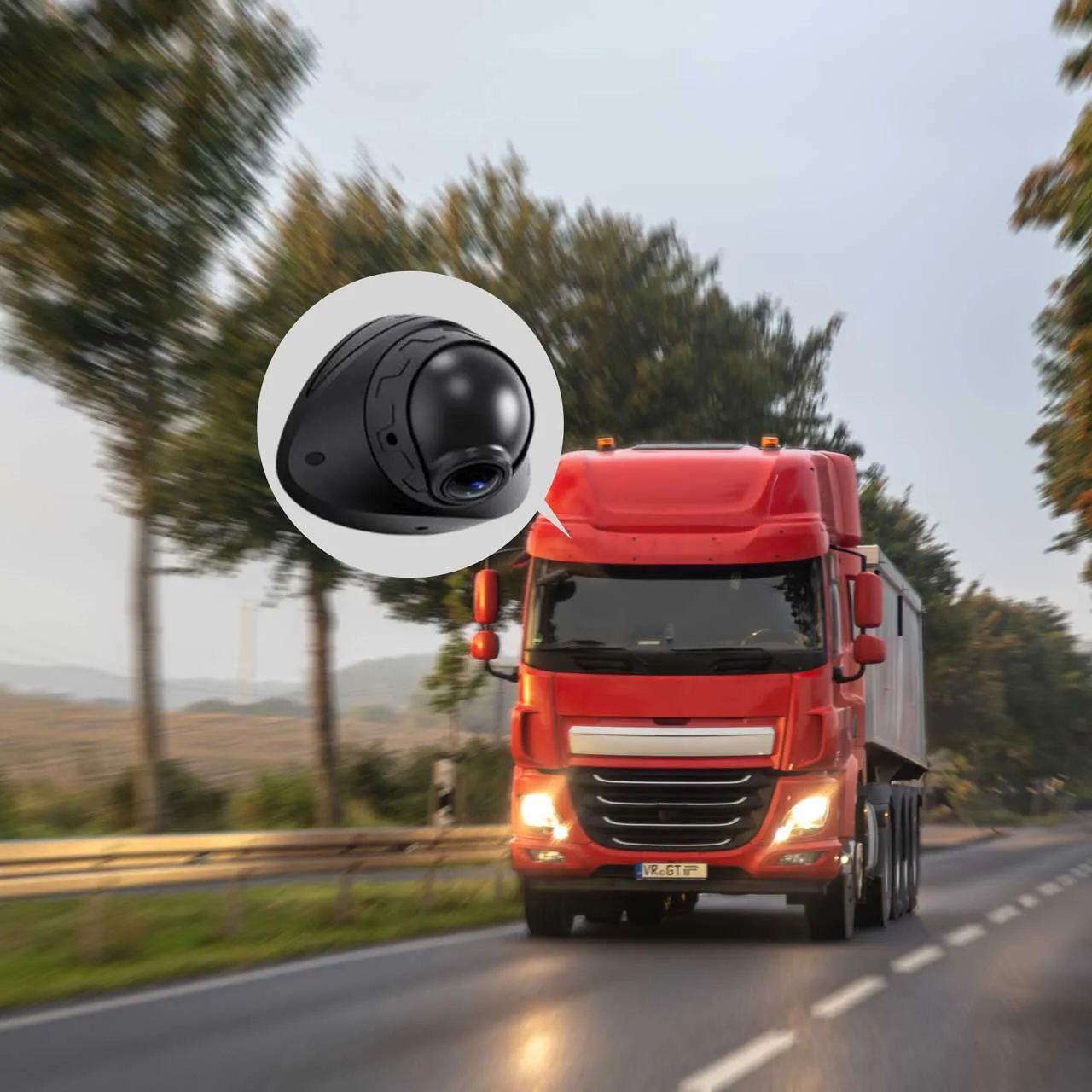 Sentinel S5 AI camera on a truck