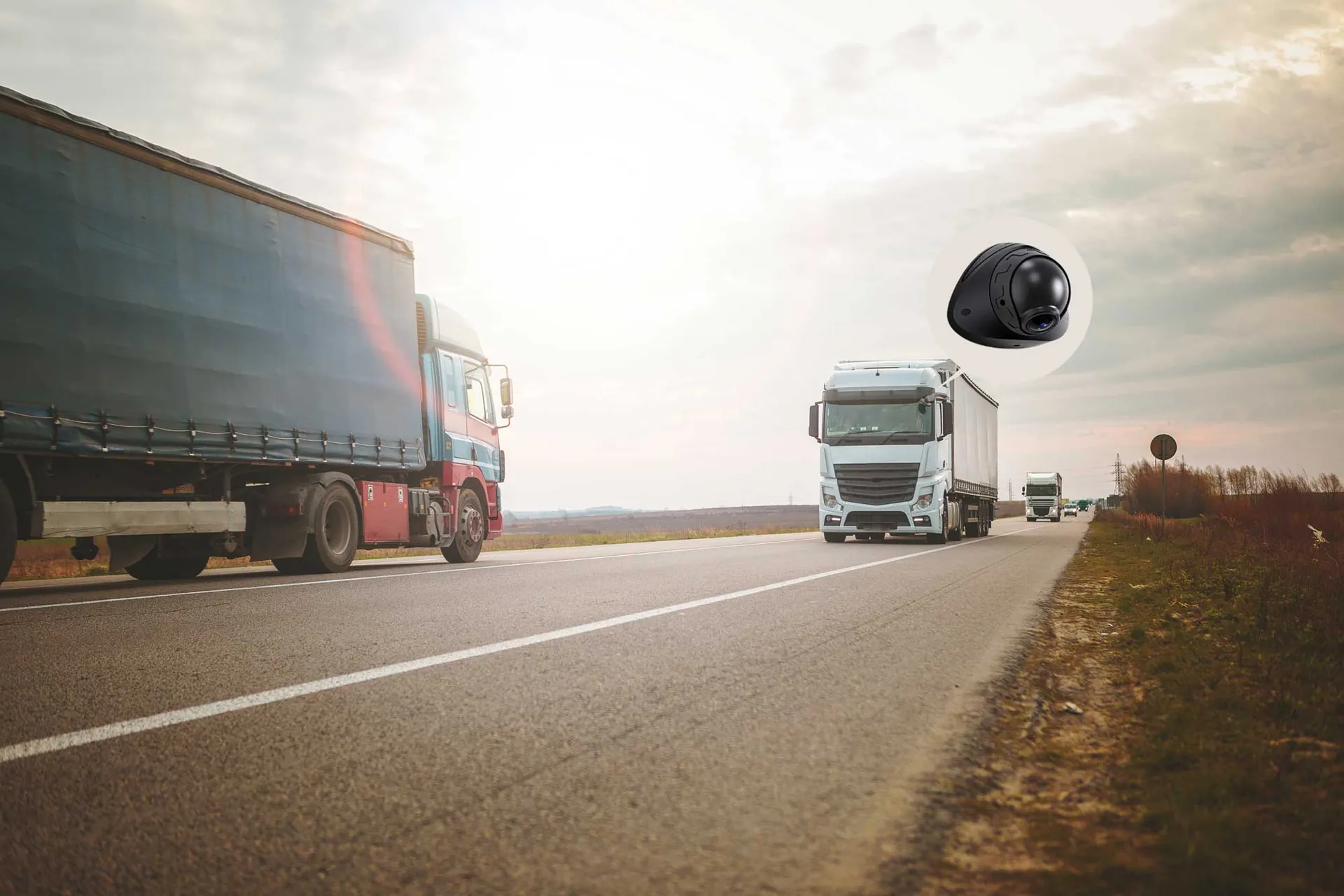 Truck on a rural road